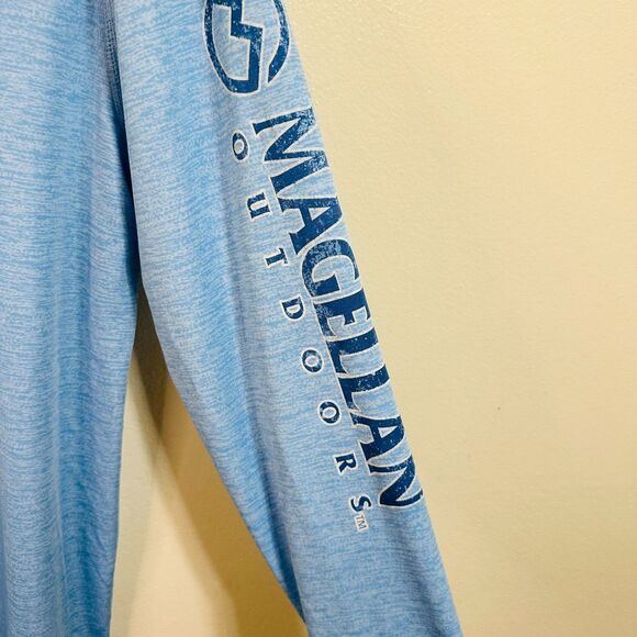 Magellan Adventure Gear Men's Long Sleeve Tee Size XL Magwick Light Blue Marled - Picture 3 of 4